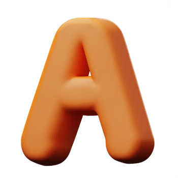 3D Letter A png