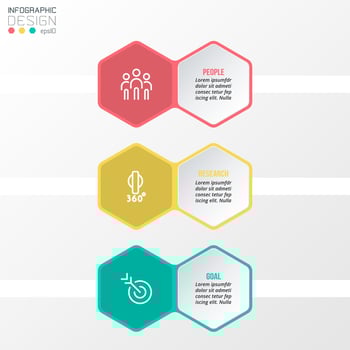 Infographic template business concept with workflow. vector