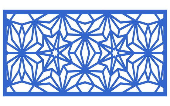Decorative floral patterns, geometric template for cnc laser cutting vector