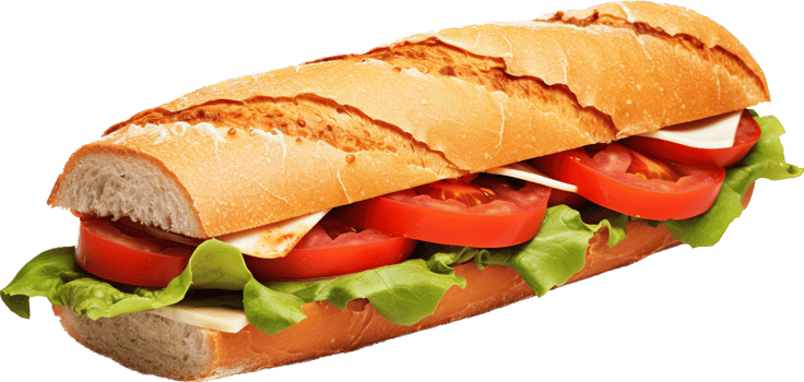 Sandwich png with AI generated