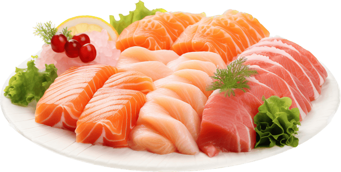 Sashimi png with AI generated