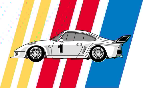 Racing car illustration vector NASCAR Logo