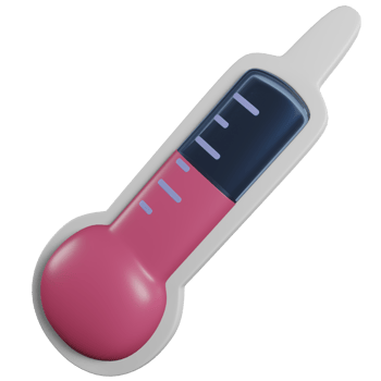 3D Thermometer Illustration png