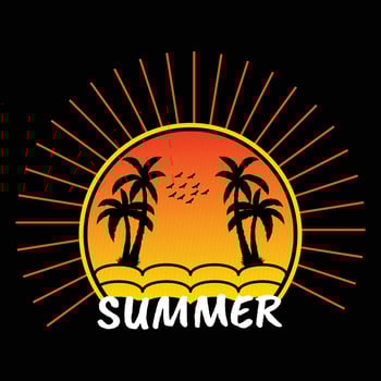 Summer t-shirt design vector