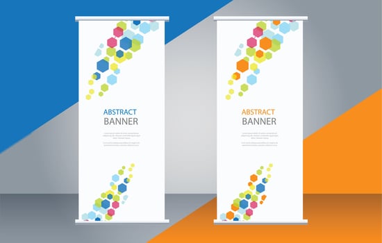 creative and  modern business style mosaic banner set vector