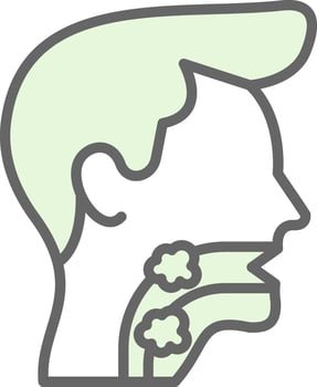 Throat cancer Vector Icon Design