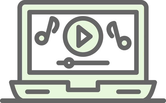 Music video Vector Icon Design