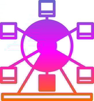 Ferris wheel Vector Icon Design