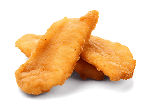 Fried fish fillets Isolated on transparent background, png