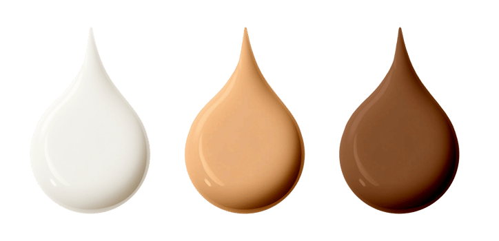 Collection of milk, coffee, chocolate drops isolated on transparent background, png