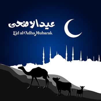 Eid al adha illustration vector template