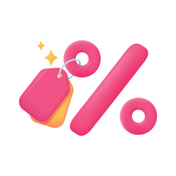 product price discount label Special offer during the festival. 3d illustration. png