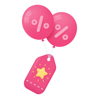 product price discount label Special offer during the festival. 3d illustration. png