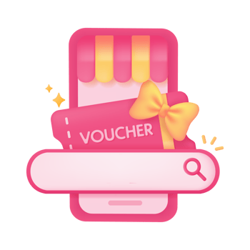 App search bar gift box promotion discount product festival season 3d illustration png