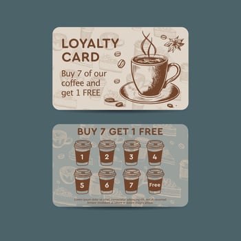 Bonus card hand drawn style, vector. vector