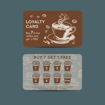 Bonus card hand drawn style, vector. vector