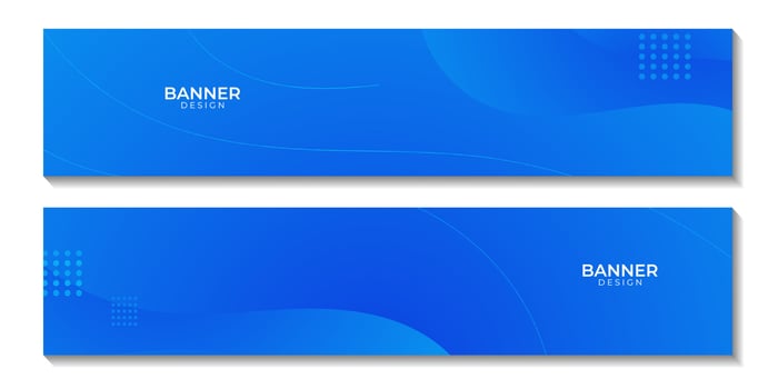 abstract blue wave banners geometric background vector