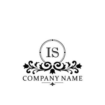 Initial letter IS simple and elegant monogram design template logo vector