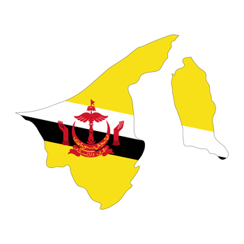 Brunei Darussalam Flag Map png