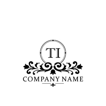 Initial letter TI simple and elegant monogram design template logo vector