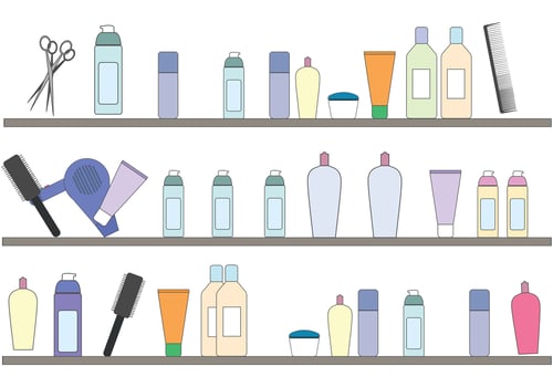 hair salon store beauty shop vector illustration