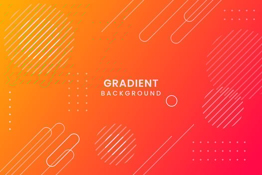 Orange magenta gradient geometric abstract background vector