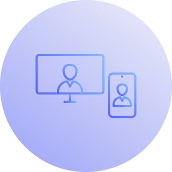 Unique Video Call Vector Icon