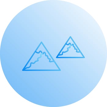 Unique Mountains Vector Icon