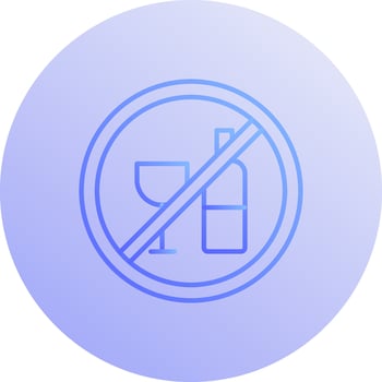 No Drinking Vector Icon