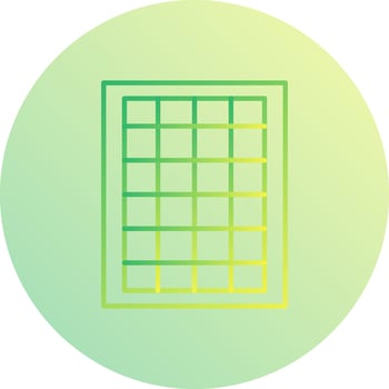 Table of Rates Vector Icon