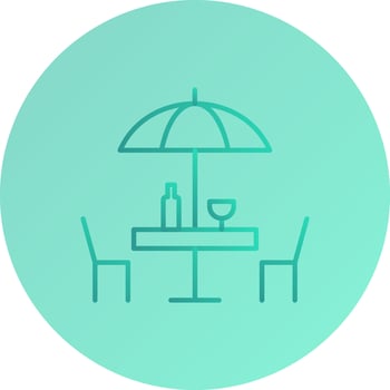 Unique Cafe Table Vector Icon