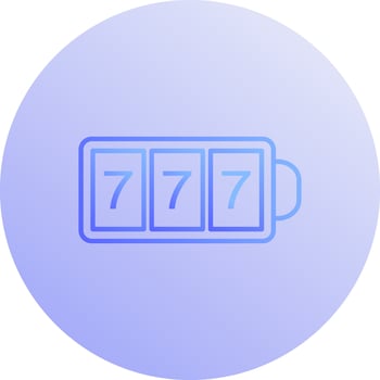 Slot Machine with Sevens Vector Icon