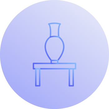 Vase Exhibit Vector Icon
