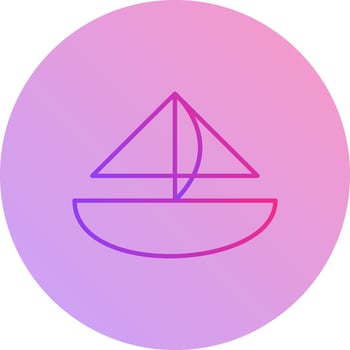 Small Yacht Vector Icon