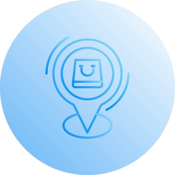 Shop Location Vector Icon