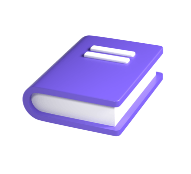 3d violet cute empty notepad book stationery for school isolated transparent png. Simple render illustration. Design element for posters, banners, calendar and greeting card png