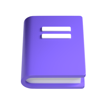 3d violet cute empty notepad book stationery for school isolated transparent png. Simple render illustration. Design element for posters, banners, calendar and greeting card png