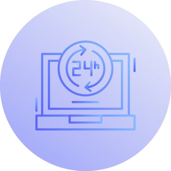 24 Hours Vector Icon