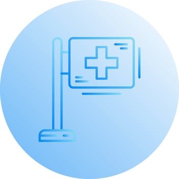 Hospital Sign Vector Icon