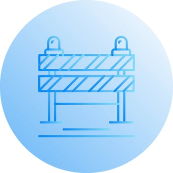 Road Blockade Vector Icon