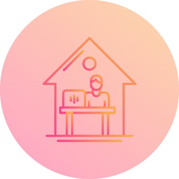 Work At Home Vector Icon