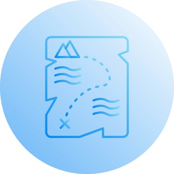 Treasure Map Vector Icon