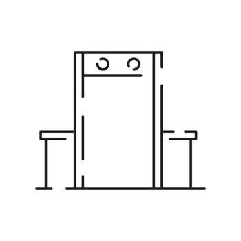 Airport line icon. Vector summer travel and transport. Airplane flight.