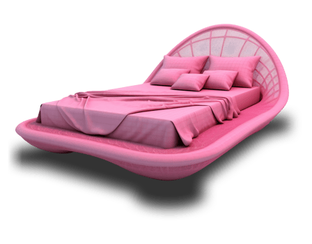 The beds - Futuristic Pink Bed on transparent background - , png