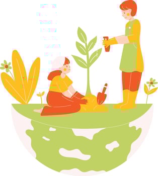 Taking Care of Earth Illustration vector