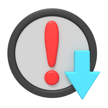Drop warning of 3d icon png