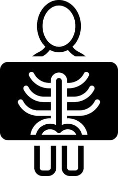 solid icon for x ray vector