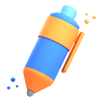 3D pen illustrations render of sleek and functional pen icon designs. Perfect for writing, sketching, and expressing your creativity. png
