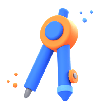 3D drawing compass illustrations render of drawing compass icon designs. Perfect for creating accurate circles and arcs in your artwork and technical drawings. png