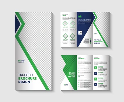 Trifold brochure design template vector